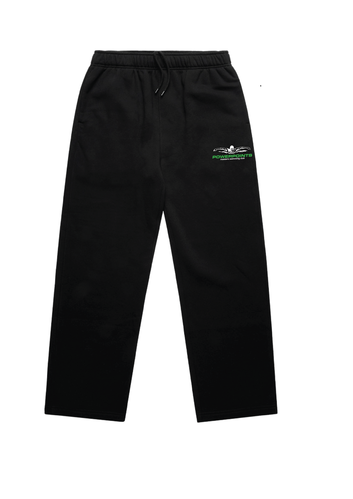 Powerpoints relaxed leg trackpant  - BLACK