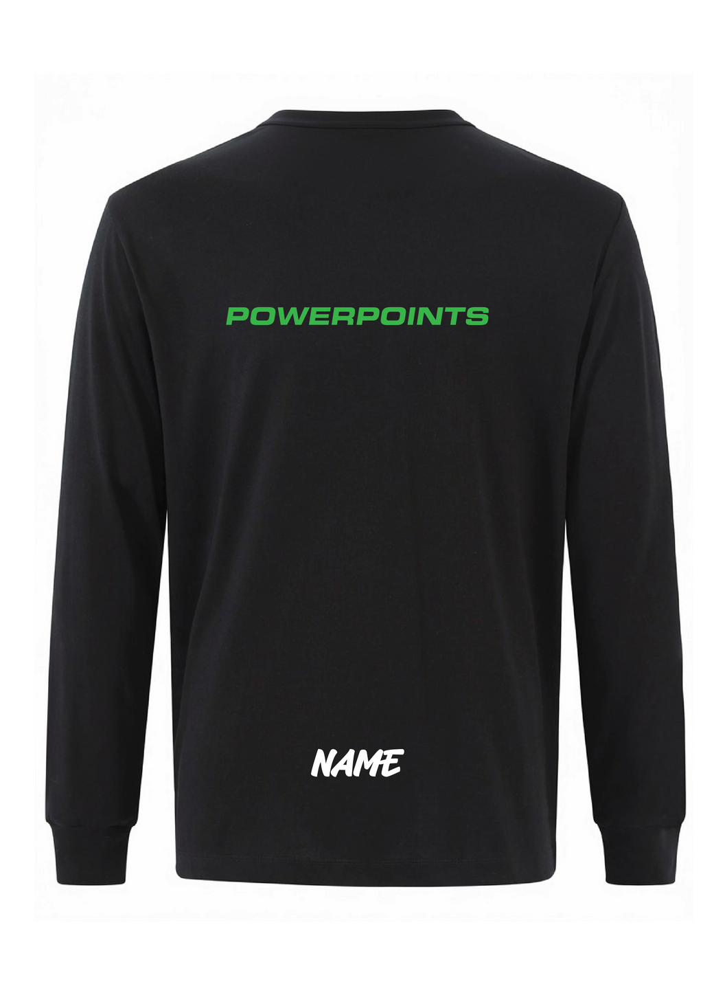 POWERPOINTS  LONG SLEEVE TEE  - UNISEX BLACK