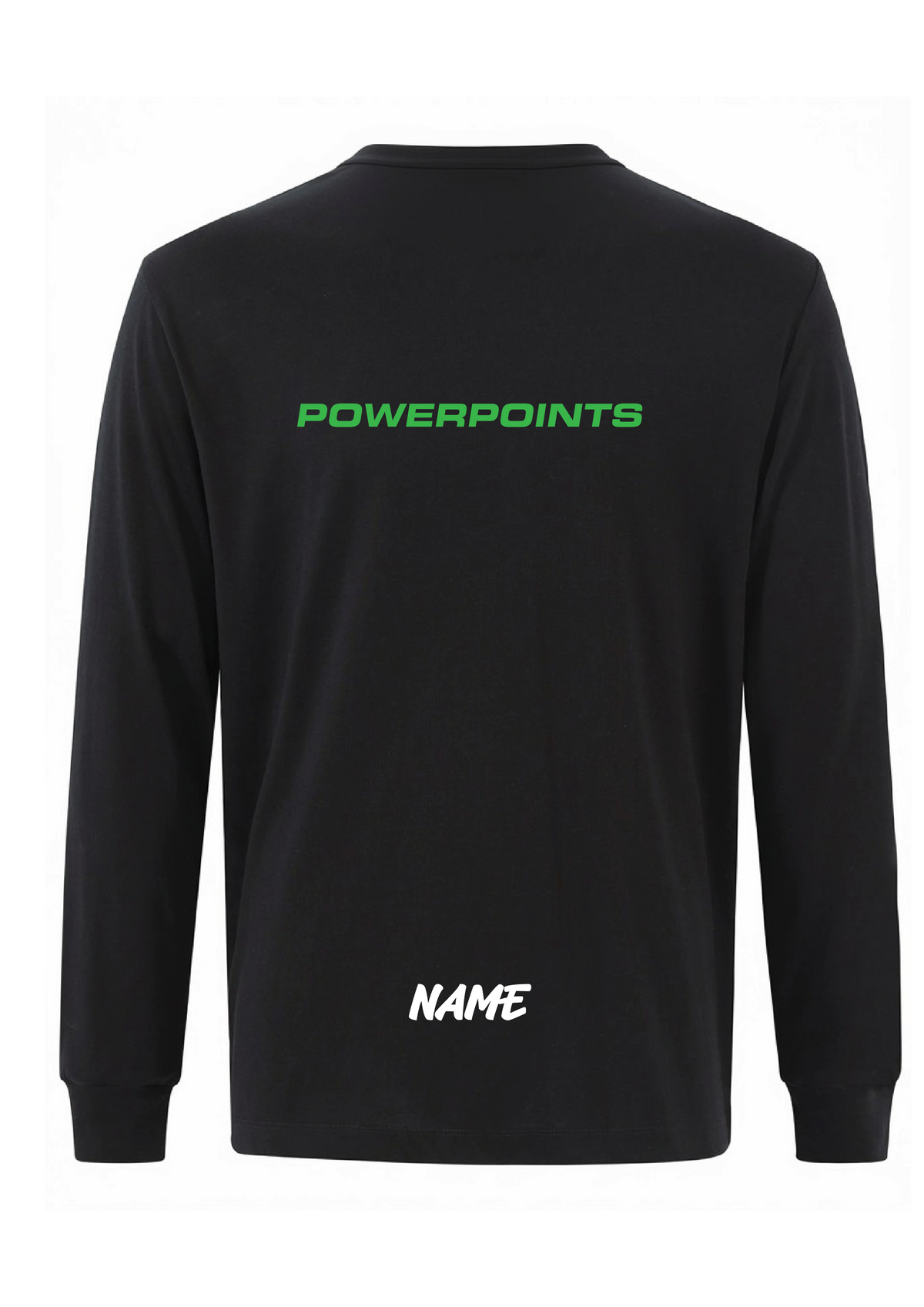 POWERPOINTS  LONG SLEEVE TEE  - UNISEX BLACK