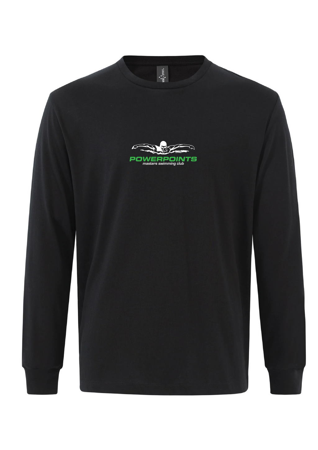 POWERPOINTS  LONG SLEEVE TEE  - UNISEX BLACK