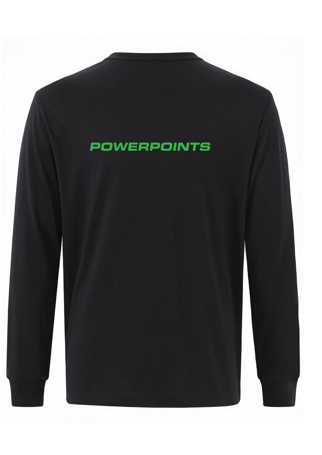 POWERPOINTS  LONG SLEEVE TEE  - UNISEX BLACK
