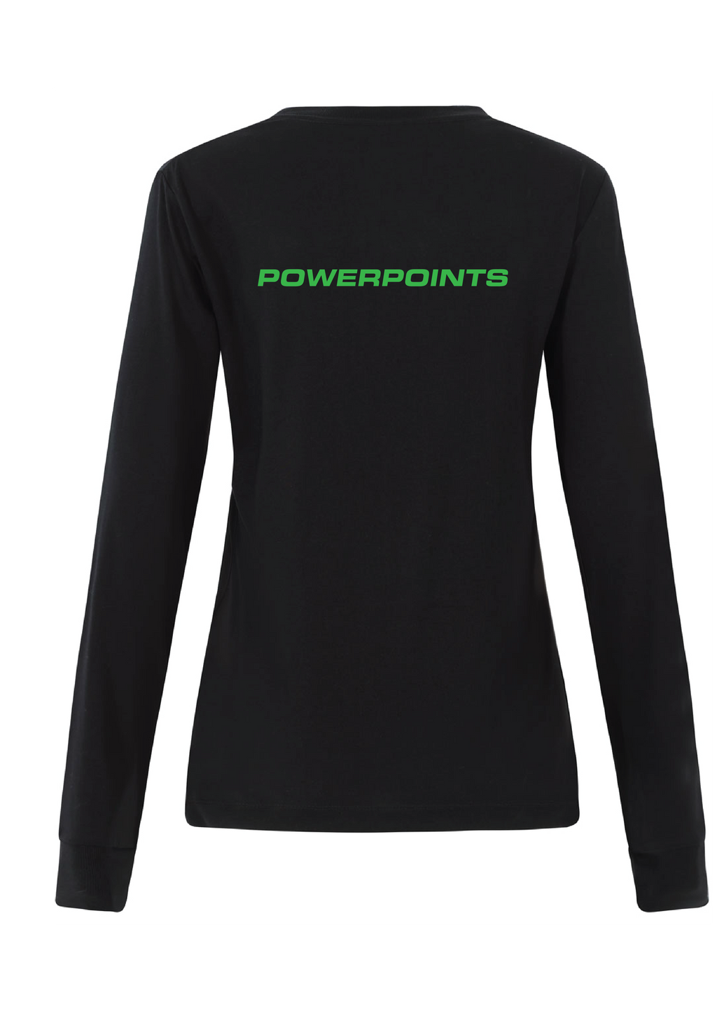POWERPOINTS LONG SLEEVE TEE  - WOMENS BLACK