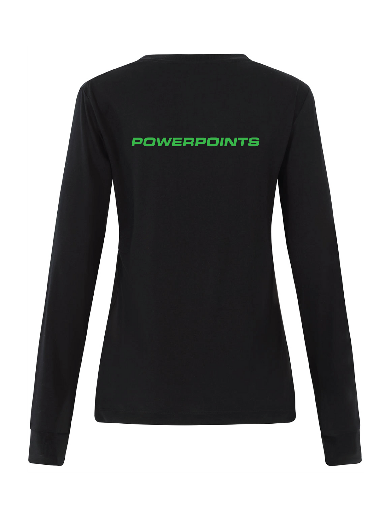 POWERPOINTS LONG SLEEVE TEE  - WOMENS BLACK