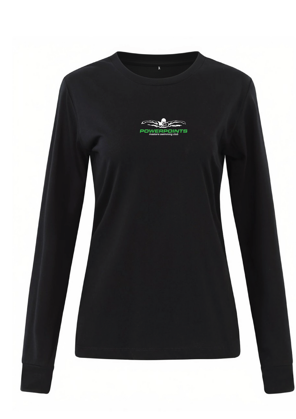POWERPOINTS LONG SLEEVE TEE  - WOMENS BLACK