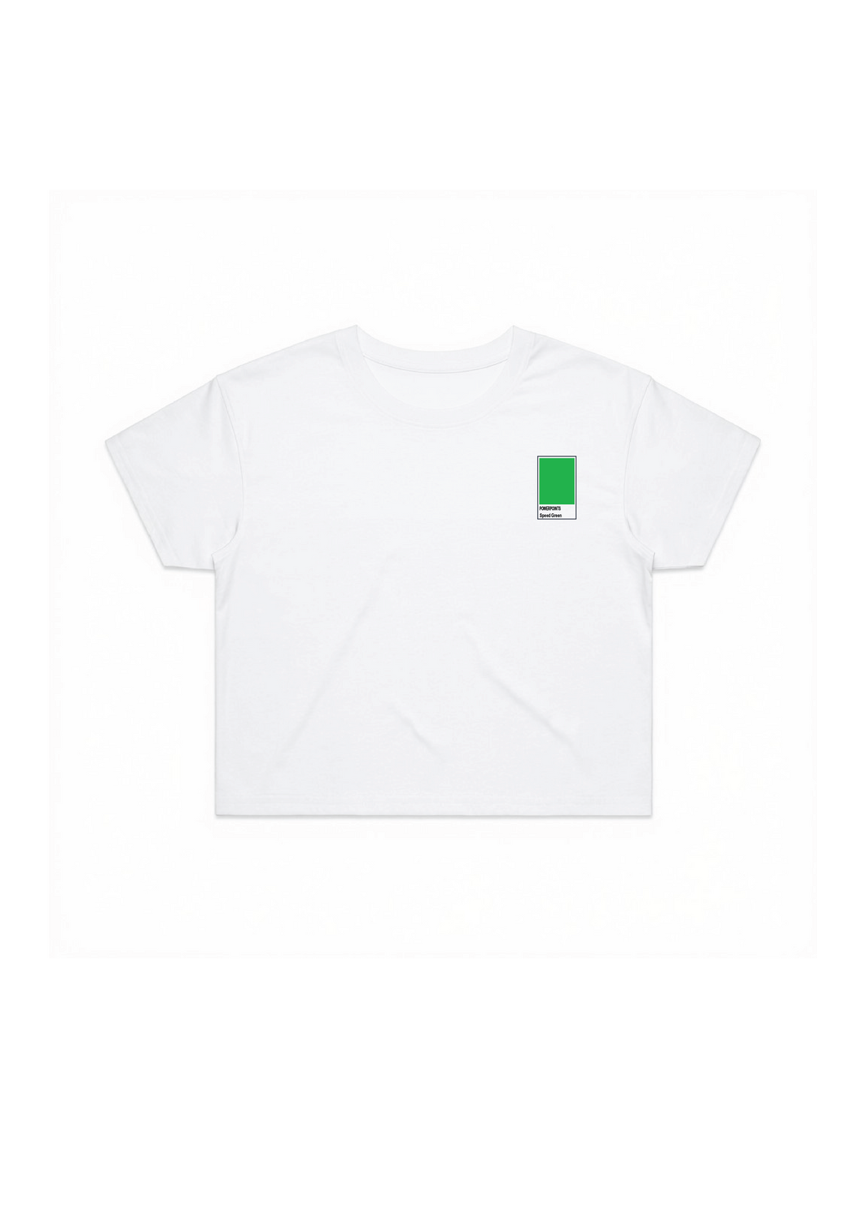 POWERPOINTS CROP SHORT SLEEVE TEE - WHITE