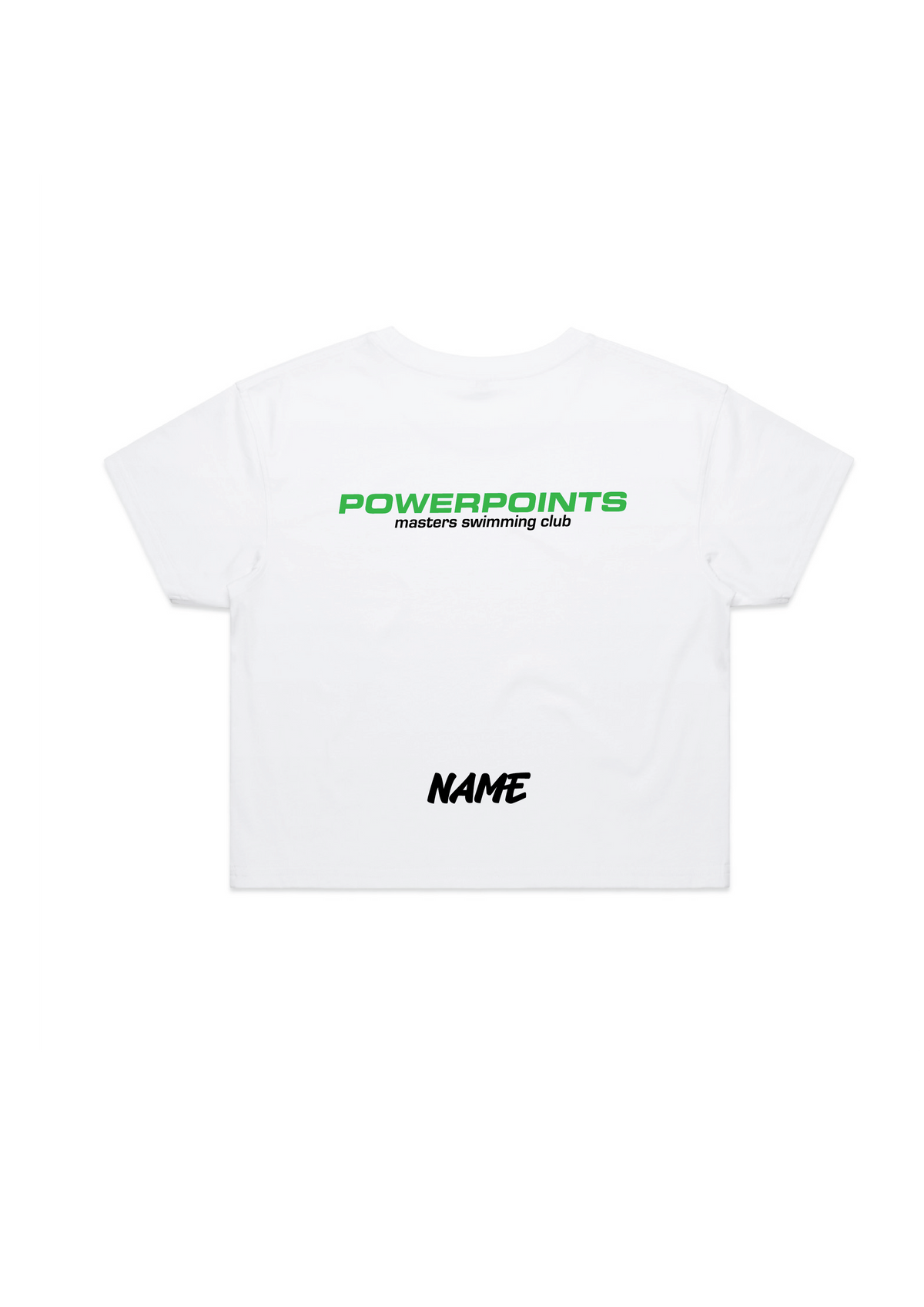 POWERPOINTS CROP SHORT SLEEVE TEE - WHITE