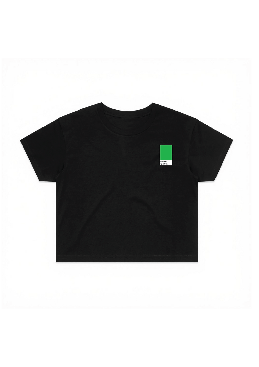 POWERPOINTS CROP SHORT SLEEVE TEE - BLACK