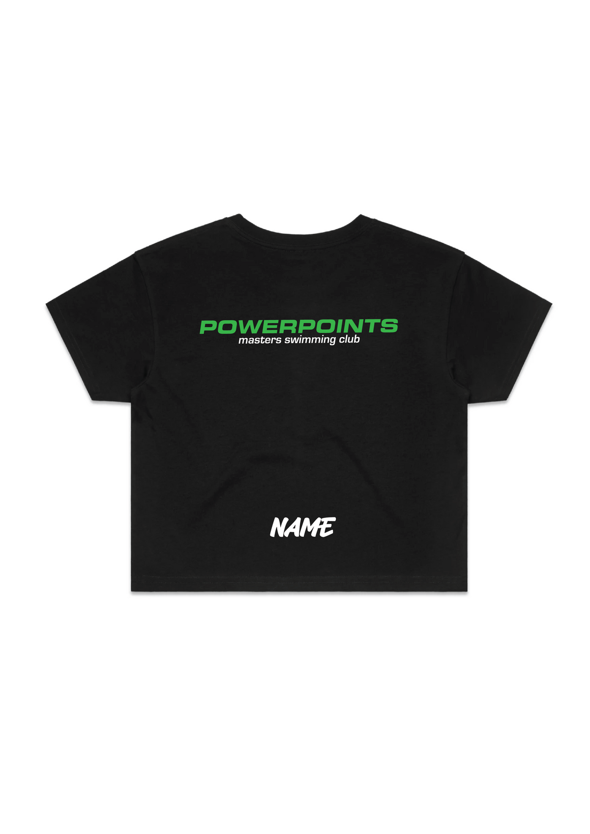 POWERPOINTS CROP SHORT SLEEVE TEE - BLACK