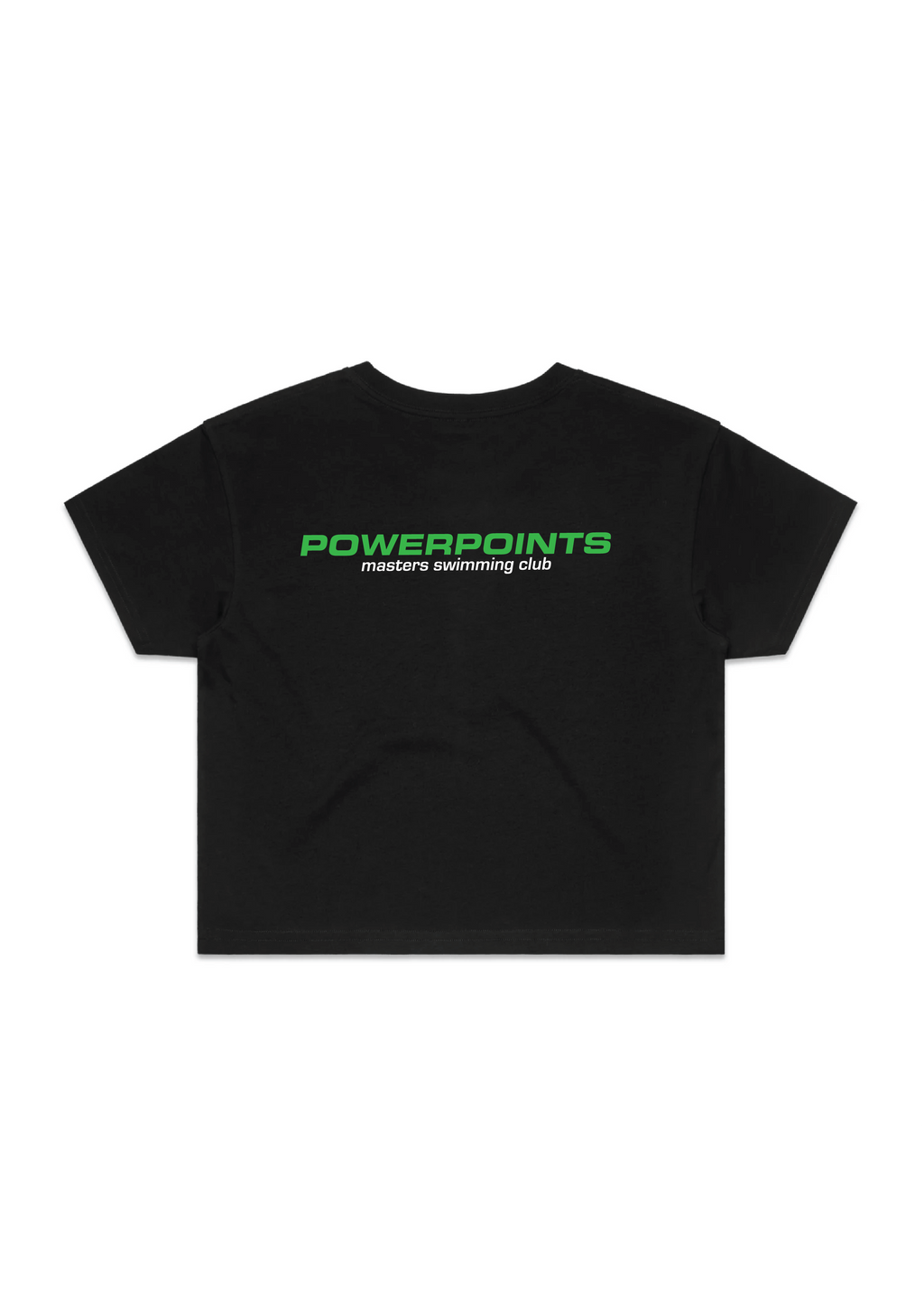 POWERPOINTS CROP SHORT SLEEVE TEE - BLACK