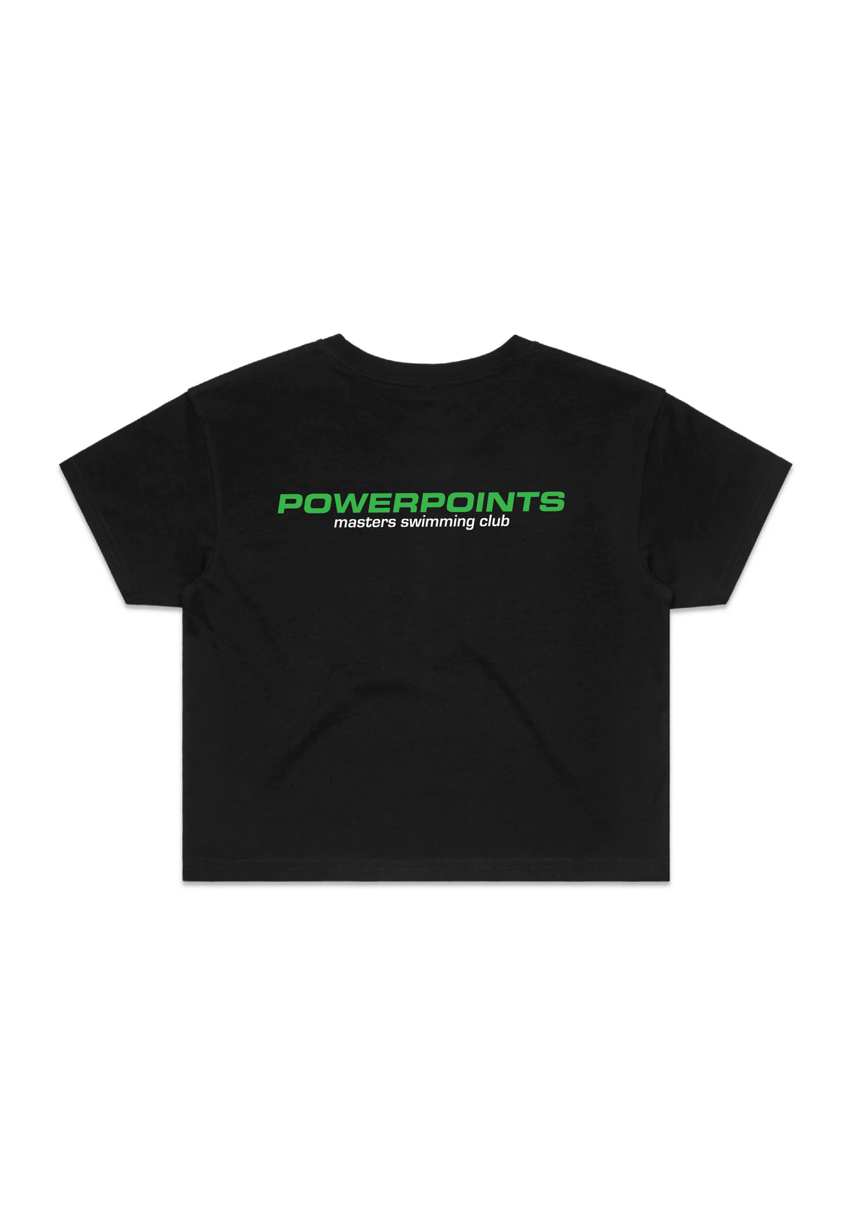 POWERPOINTS CROP SHORT SLEEVE TEE - BLACK