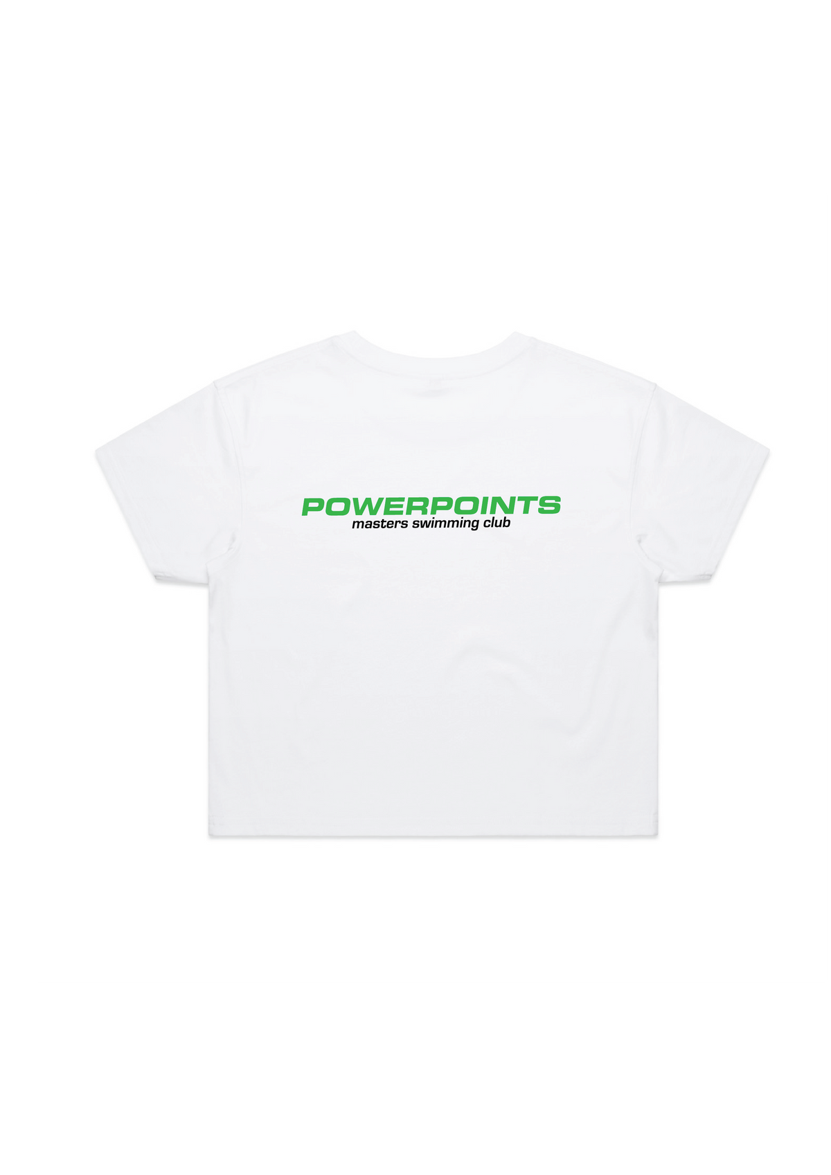 POWERPOINTS CROP SHORT SLEEVE TEE - WHITE