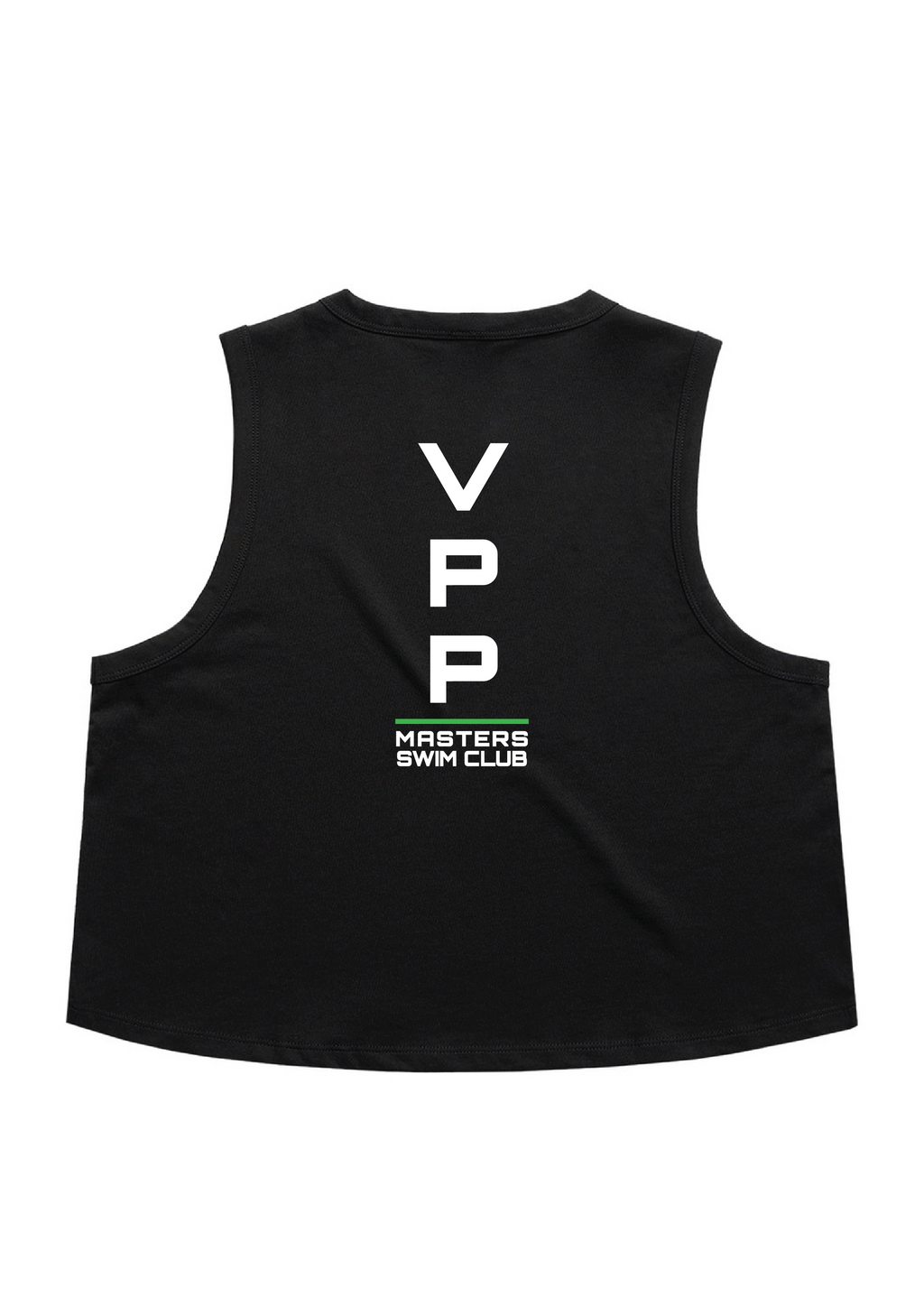 POWERPOINTS CROP SLEEVELESS TANK - BLACK
