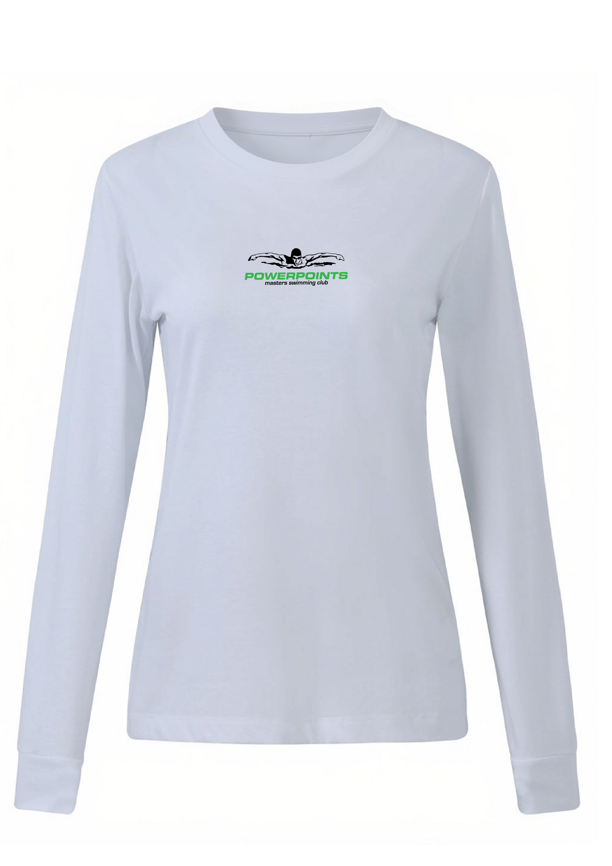 POWERPOINTS VPP LONG SLEEVE TEE  - WOMENS WHITE