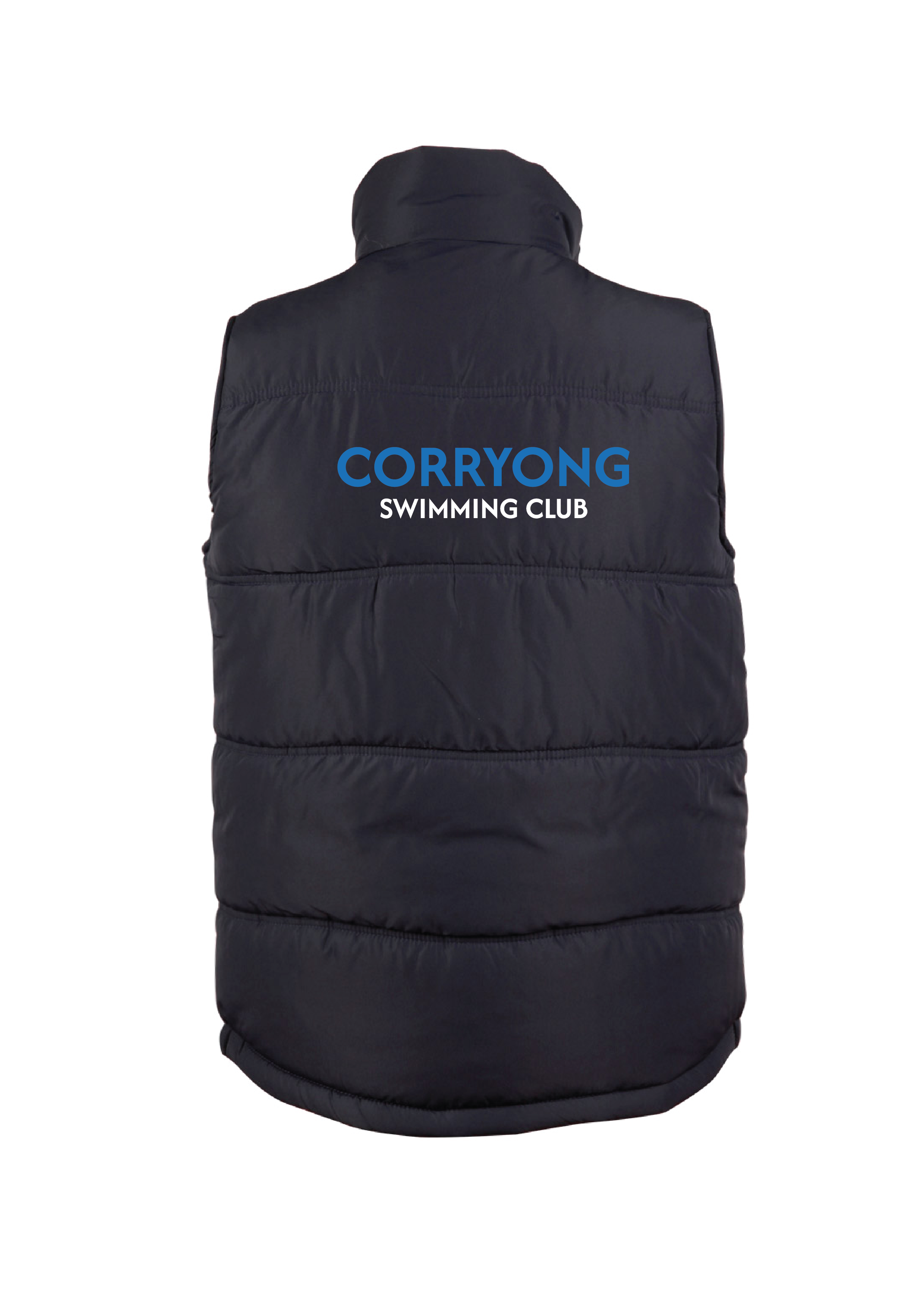 CORRYONG SWIM CLUB PUFFA VEST - NAVY