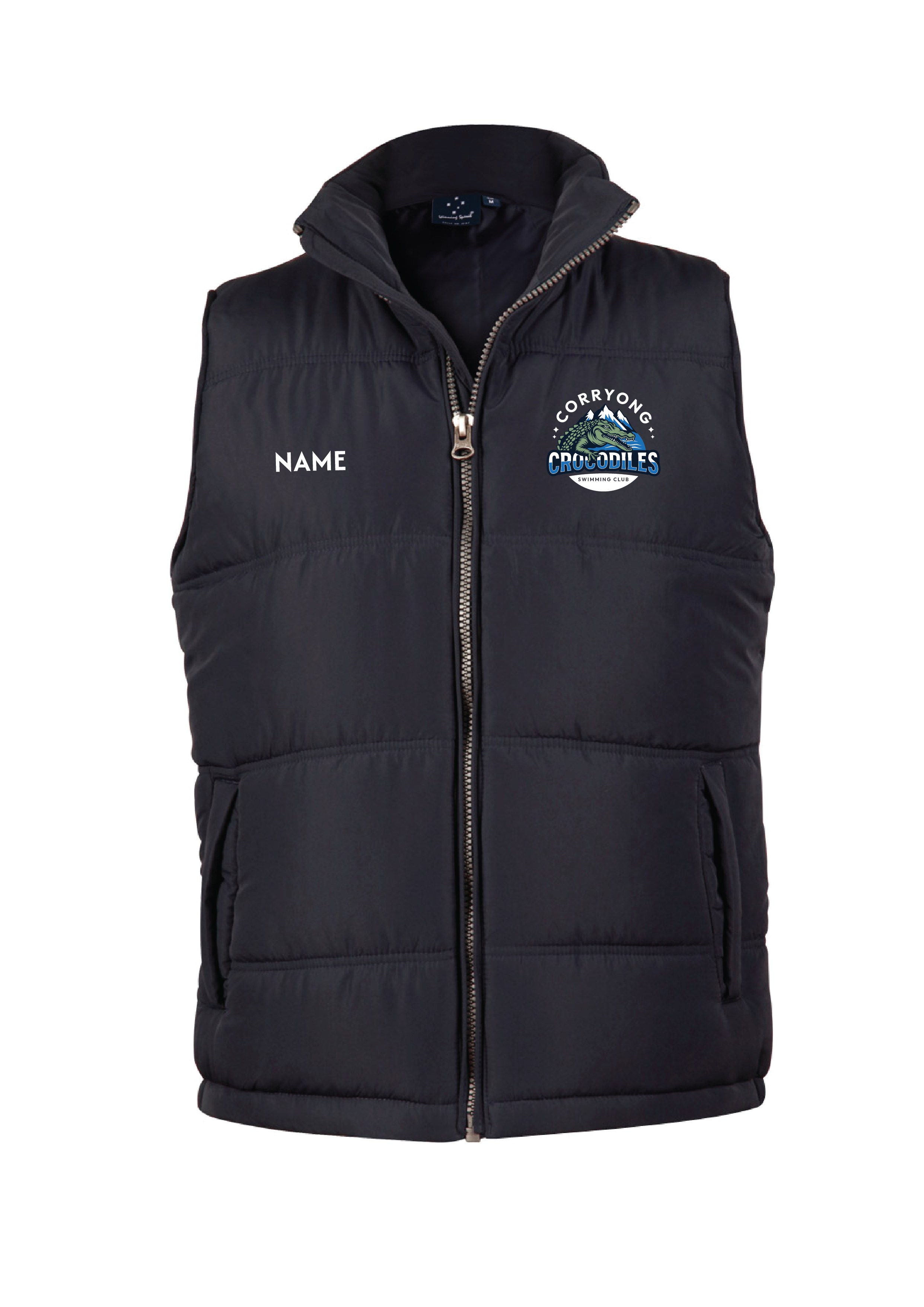 CORRYONG SWIM CLUB PUFFA VEST - NAVY