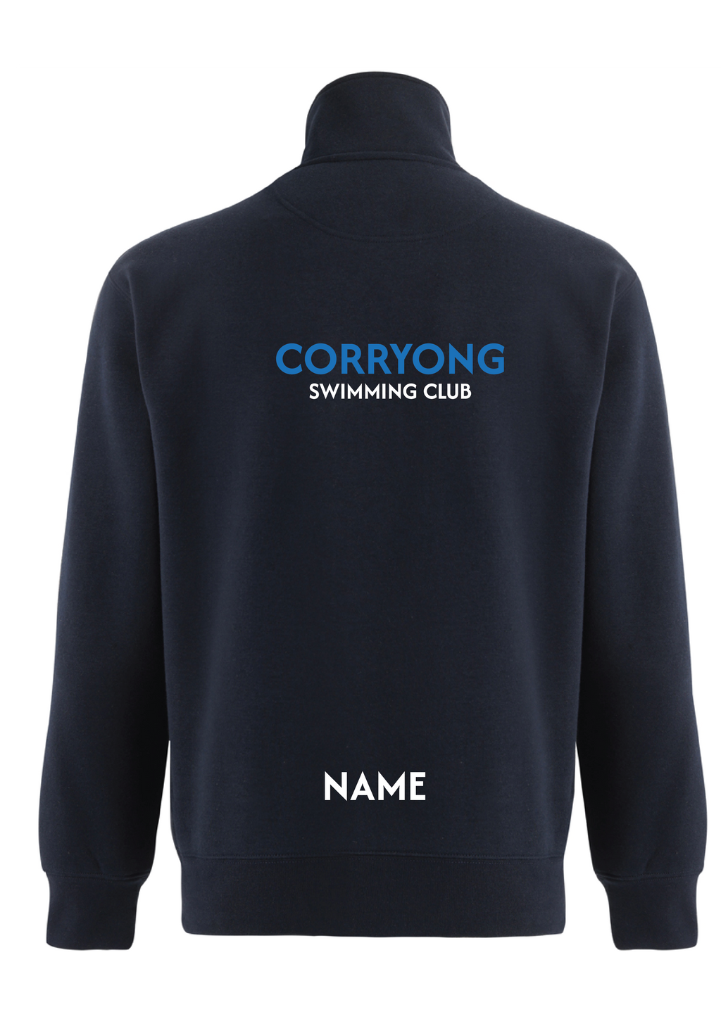CORRYONG SWIM CLUB   1/4 ZIP SWEAT - NAVY