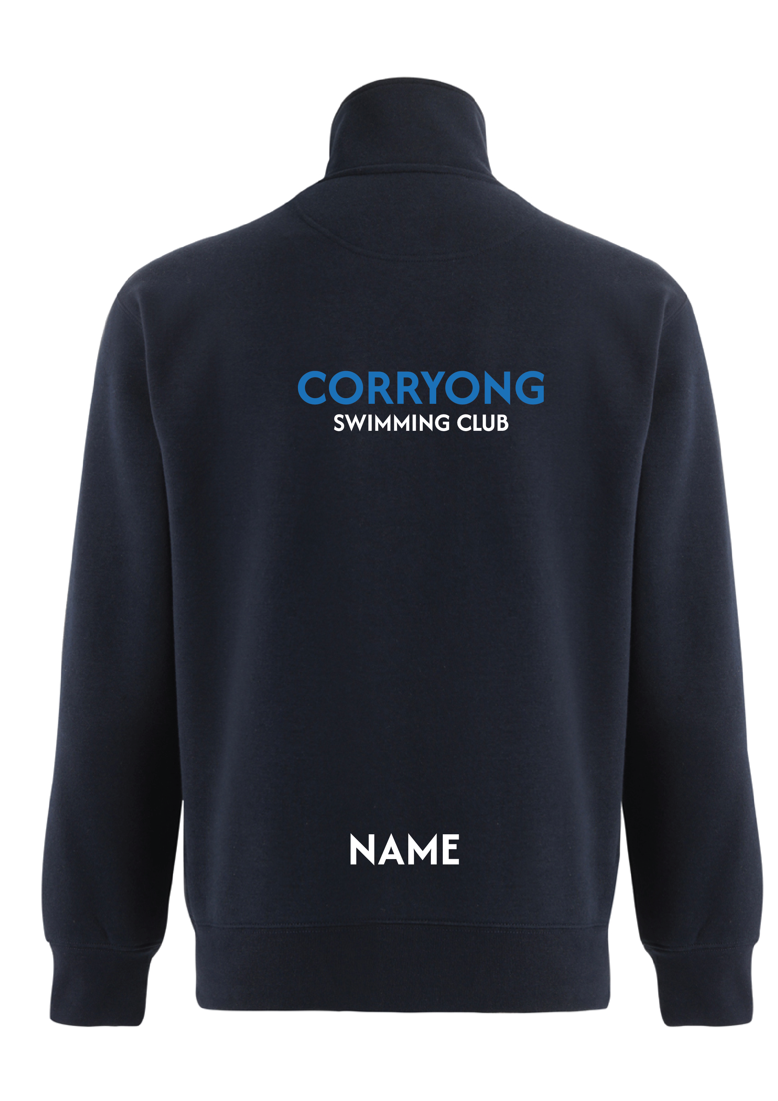 CORRYONG SWIM CLUB   1/4 ZIP SWEAT - NAVY