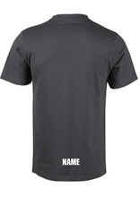 Diving ) Noun) short sleeve cotton tee - steel grey