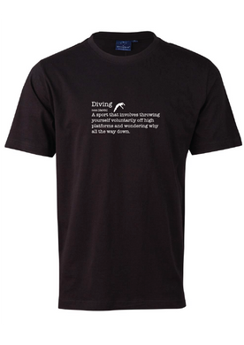 Diving ) Noun) short sleeve cotton tee - black