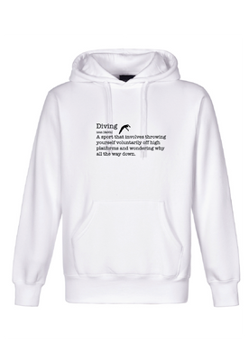 Diving ( noun) hoodie white