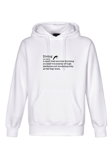 Diving ( noun) hoodie white