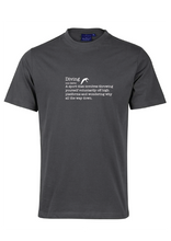 Diving ) Noun) short sleeve cotton tee - steel grey