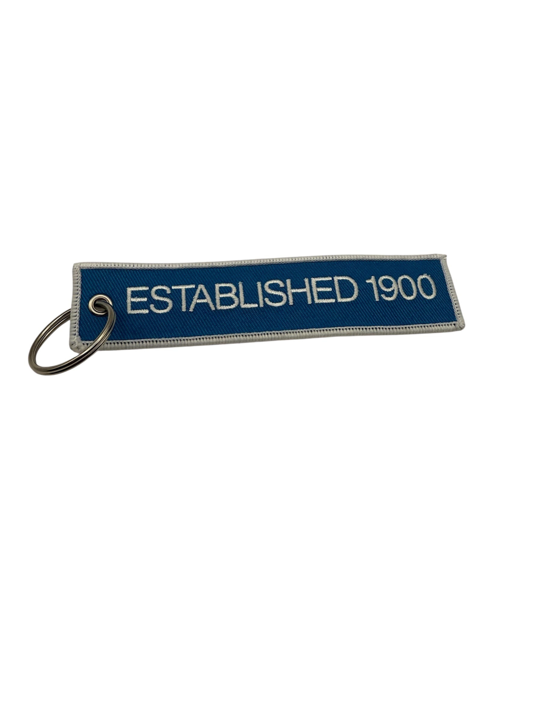Keychain embroidered - Backstroke Est 1900 - Blue