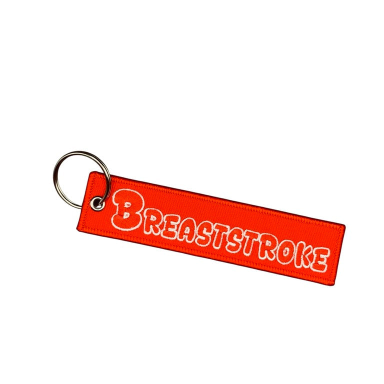 Keychain Embroidered - Breaststroke Est 1904 - Lime Green