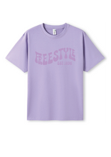 NEW PUFF PRINT STROKE TEES  - MAUVE/MAUVE