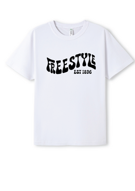 NEW PUFF PRINT STROKE TEES  - WHITE/BLACK