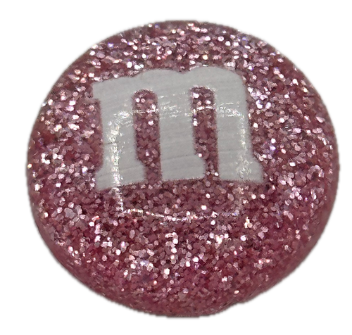 SHOE CHARM M&M PINK SPARKLE