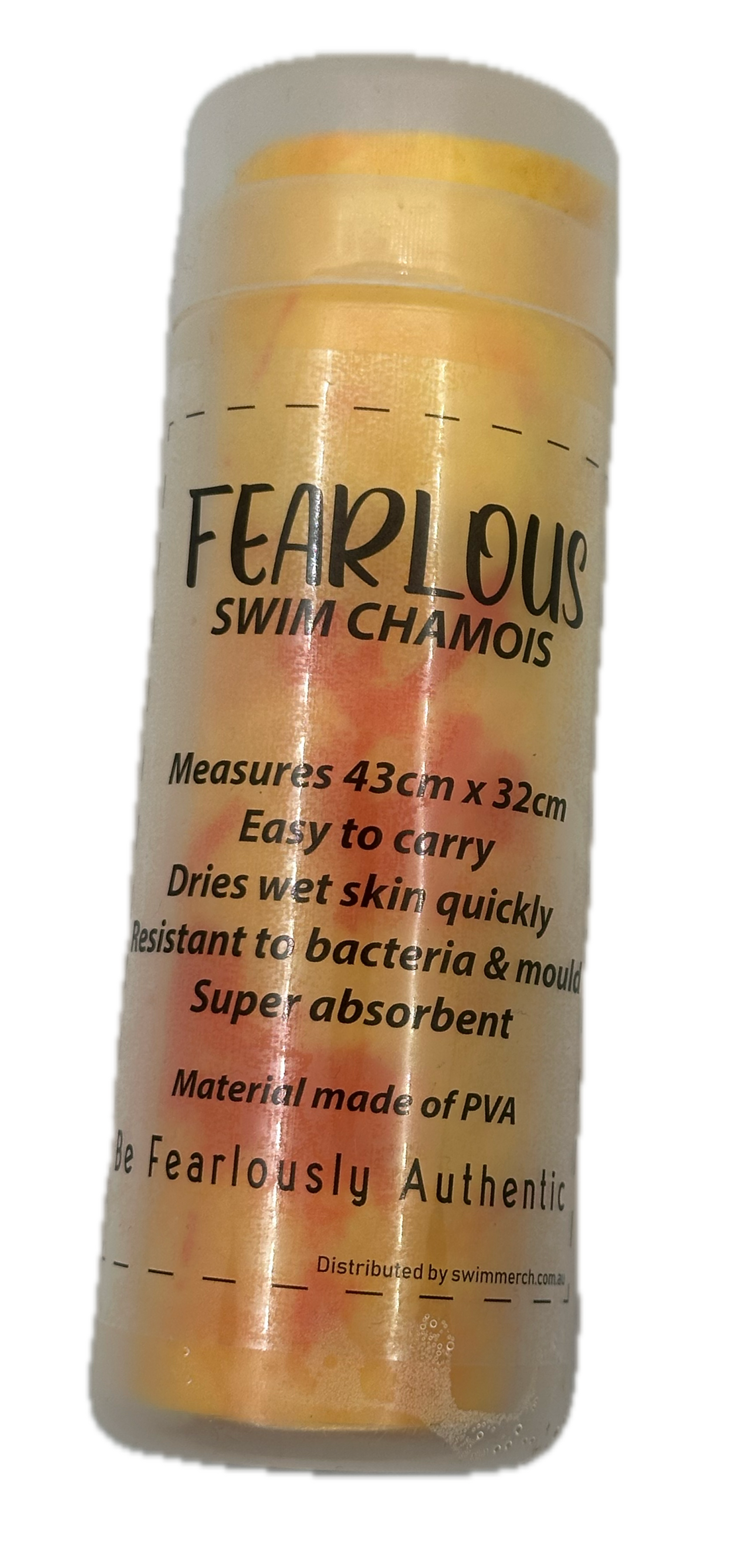 Diving/Swim Chamois by FEARLOUS - TIE DYE- YELLOW/ORANGE