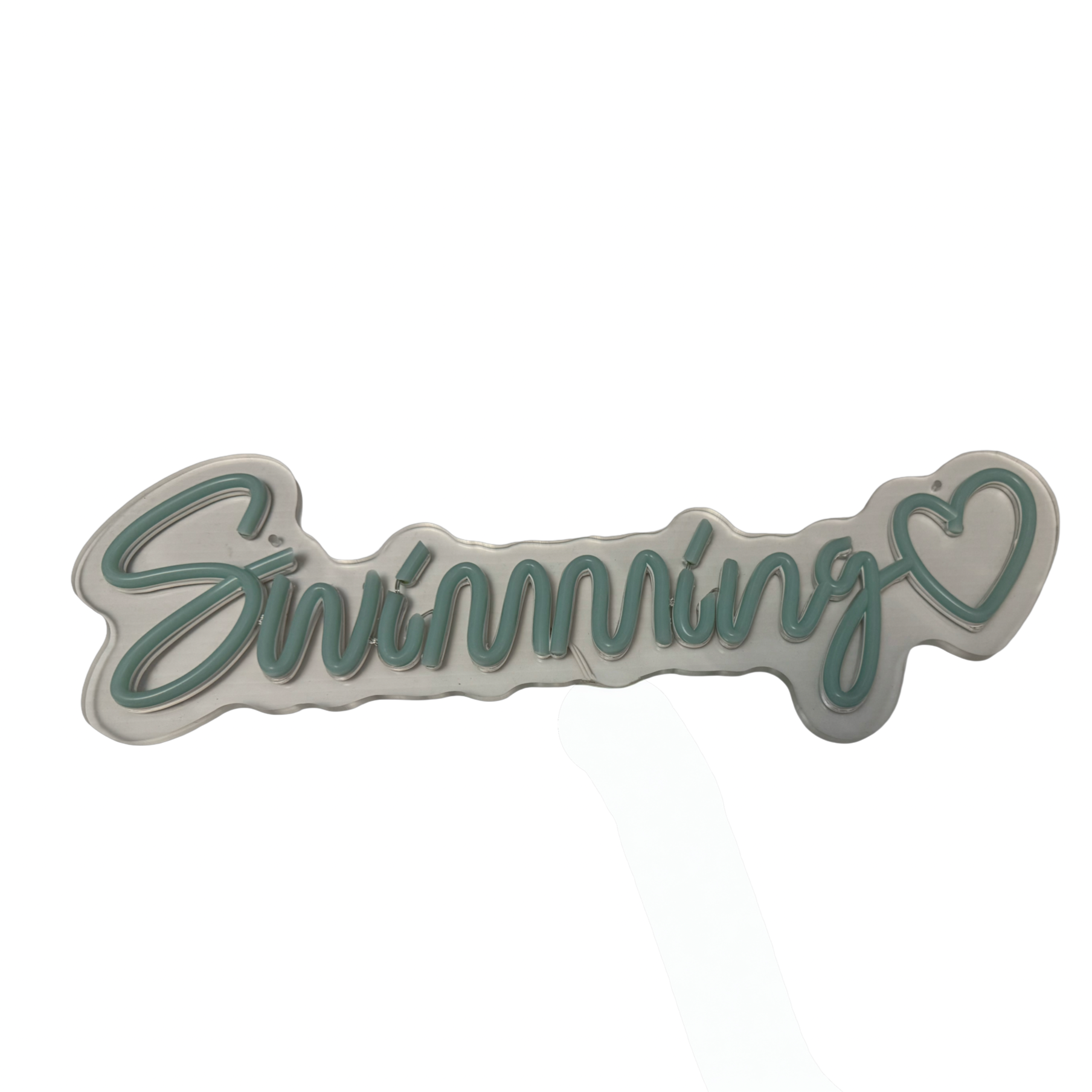 Swimming neon sign - Light Blue
