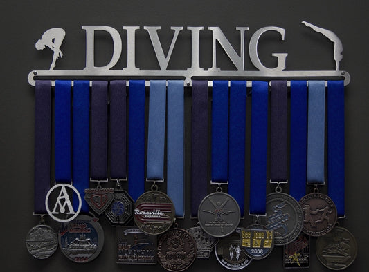 Black Iron Medal Display Hanger - DIVING