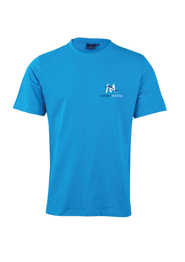 Malvern Marlins short sleeve tee - Unisex - Azure Blue