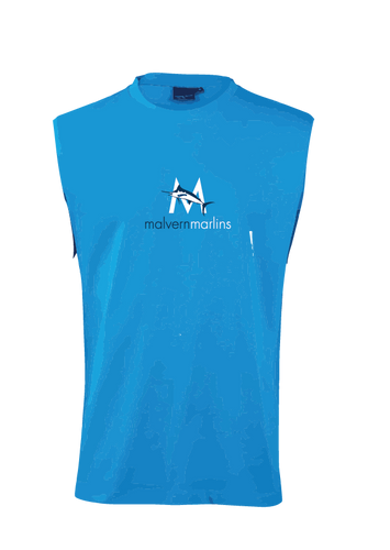 Malvern Marlins sleeveless tee - Unisex - Azure Blue