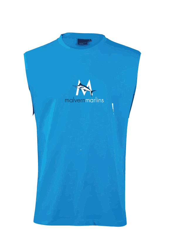 Malvern Marlins sleeveless tee - Womens- Azure Blue
