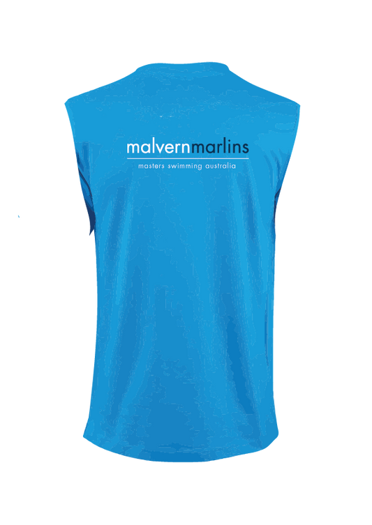 Malvern Marlins sleeveless tee - Womens- Azure Blue