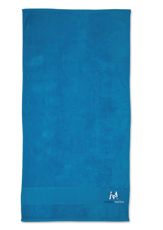 Malvern Marlins Towel - Azure Blue