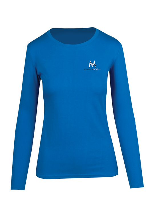 Malvern Marlins Long Sleeve Tee - Azure Blue