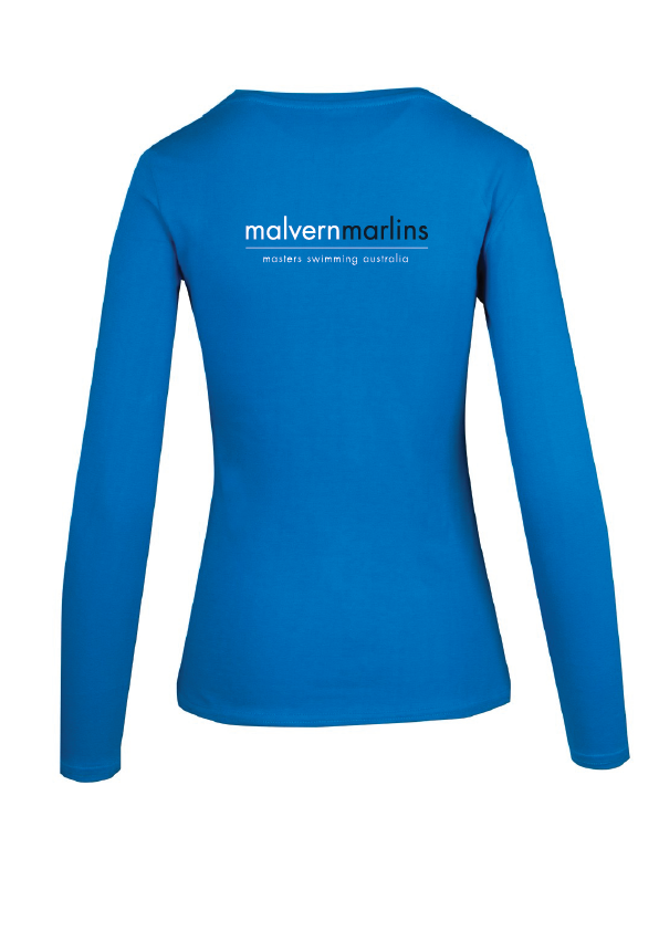 Malvern Marlins Long Sleeve Tee - Azure Blue