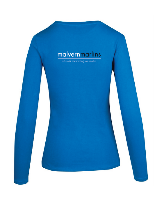 Malvern Marlins Long Sleeve Tee - Azure Blue