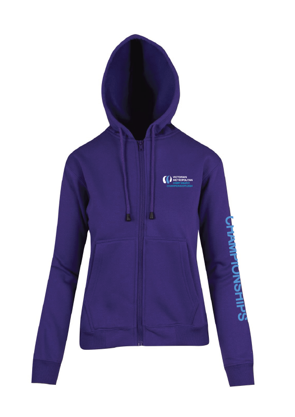 2024 Victorian Metro SC Champs zip thru Hoodie - PURPLE
