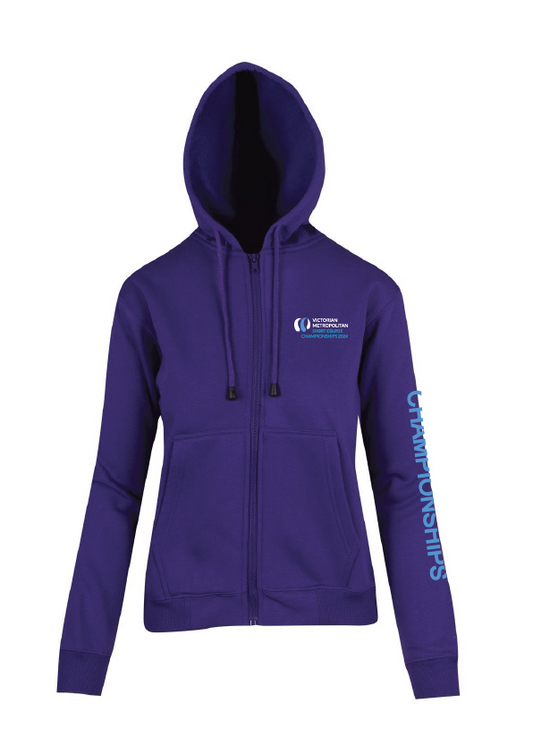 2024 Victorian Metro SC Champs zip thru Hoodie - PURPLE