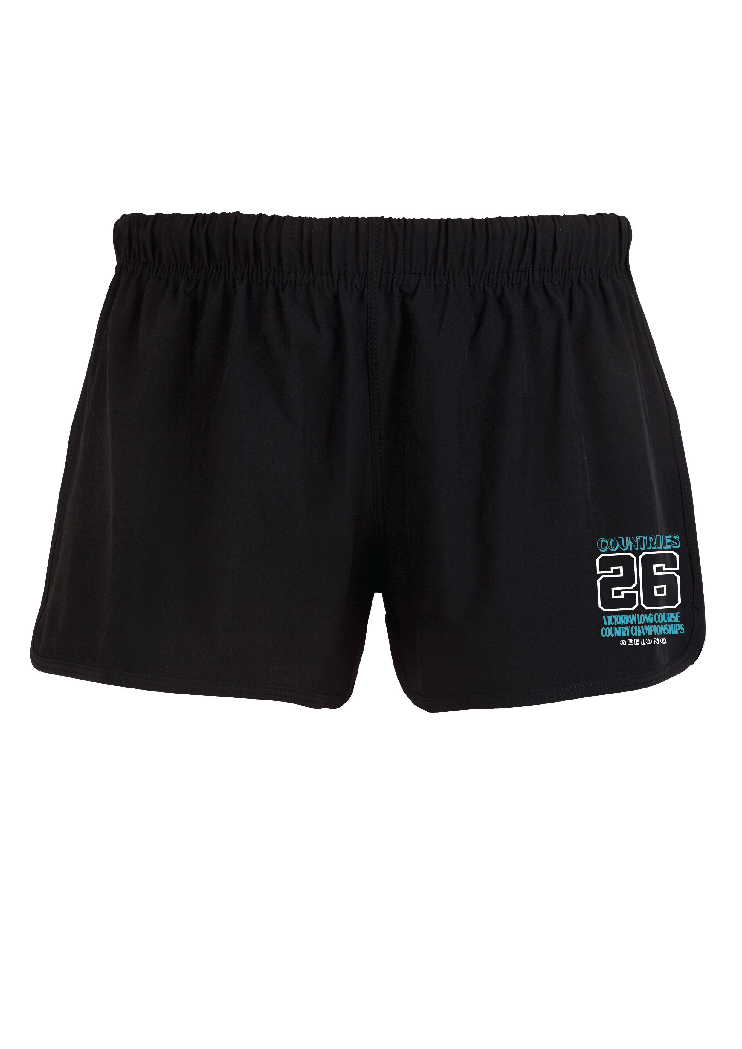 2026 VICTORIAN COUNTRY LONG COURSE CHAMPIONSHIP -  WOMENS SHORTS - BLACK