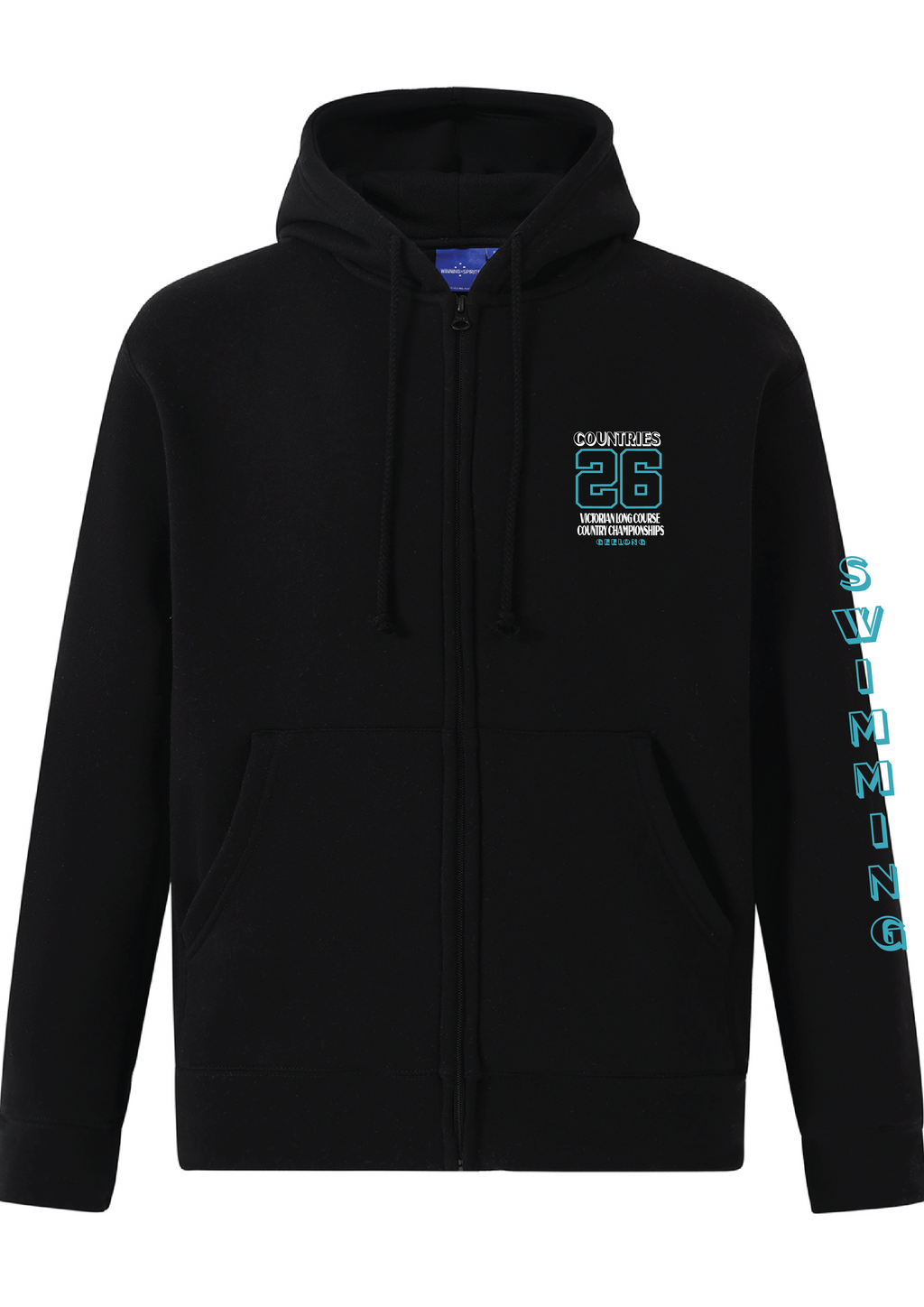 2026 VICTORIAN COUNTRY LONG COURSE CHAMPIONSHIP ZIP THRU HOODIE- BLACK