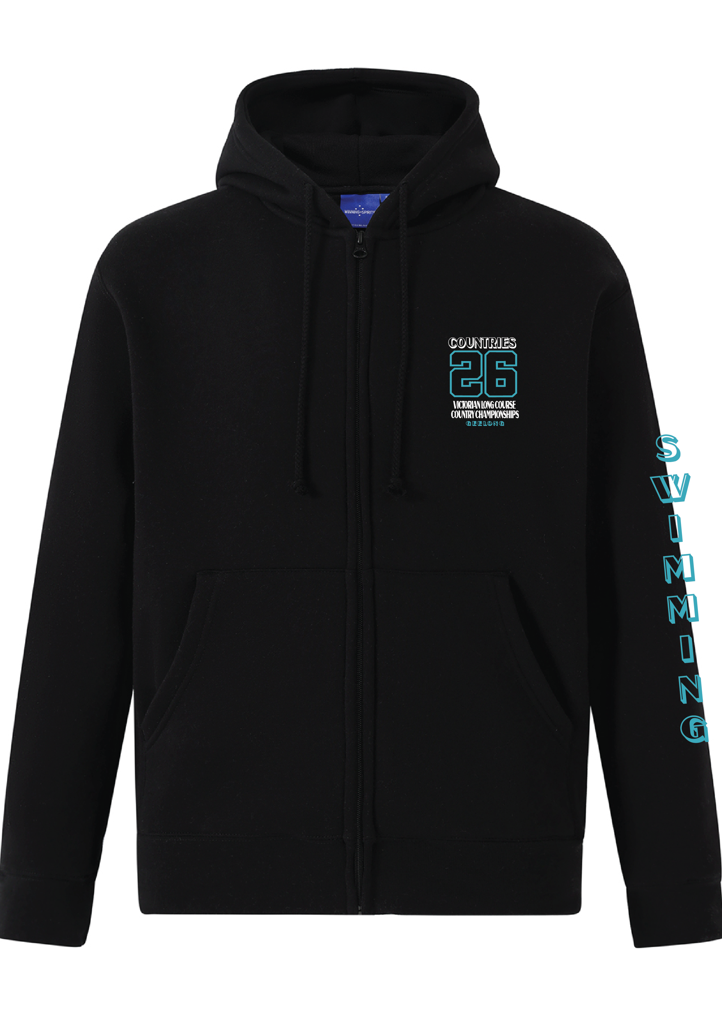 2026 VICTORIAN COUNTRY LONG COURSE CHAMPIONSHIP ZIP THRU HOODIE- BLACK