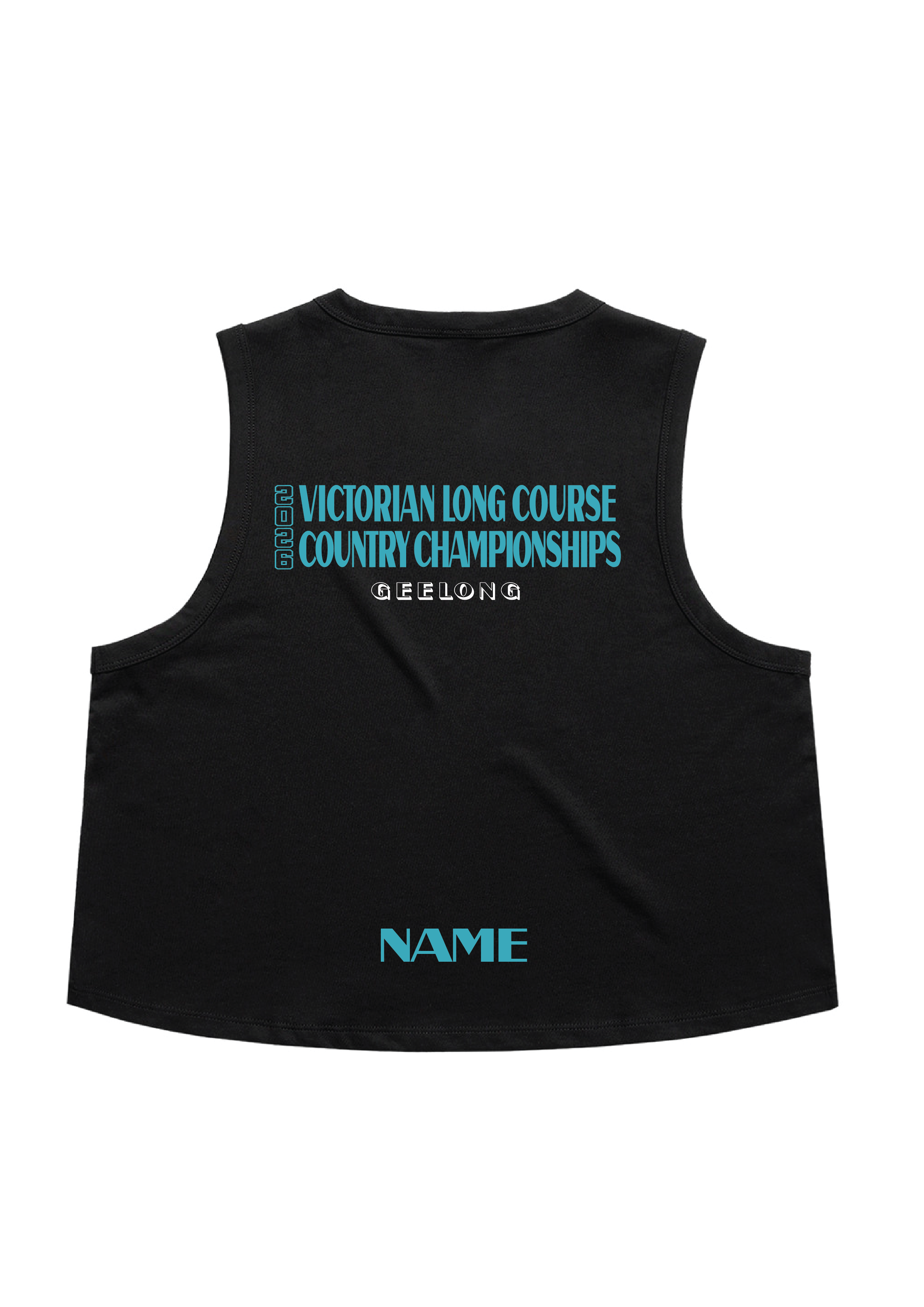 2026 VICTORIAN COUNTRY LONG COURSE CHAMPIONSHIP CROP TANK - BLACK