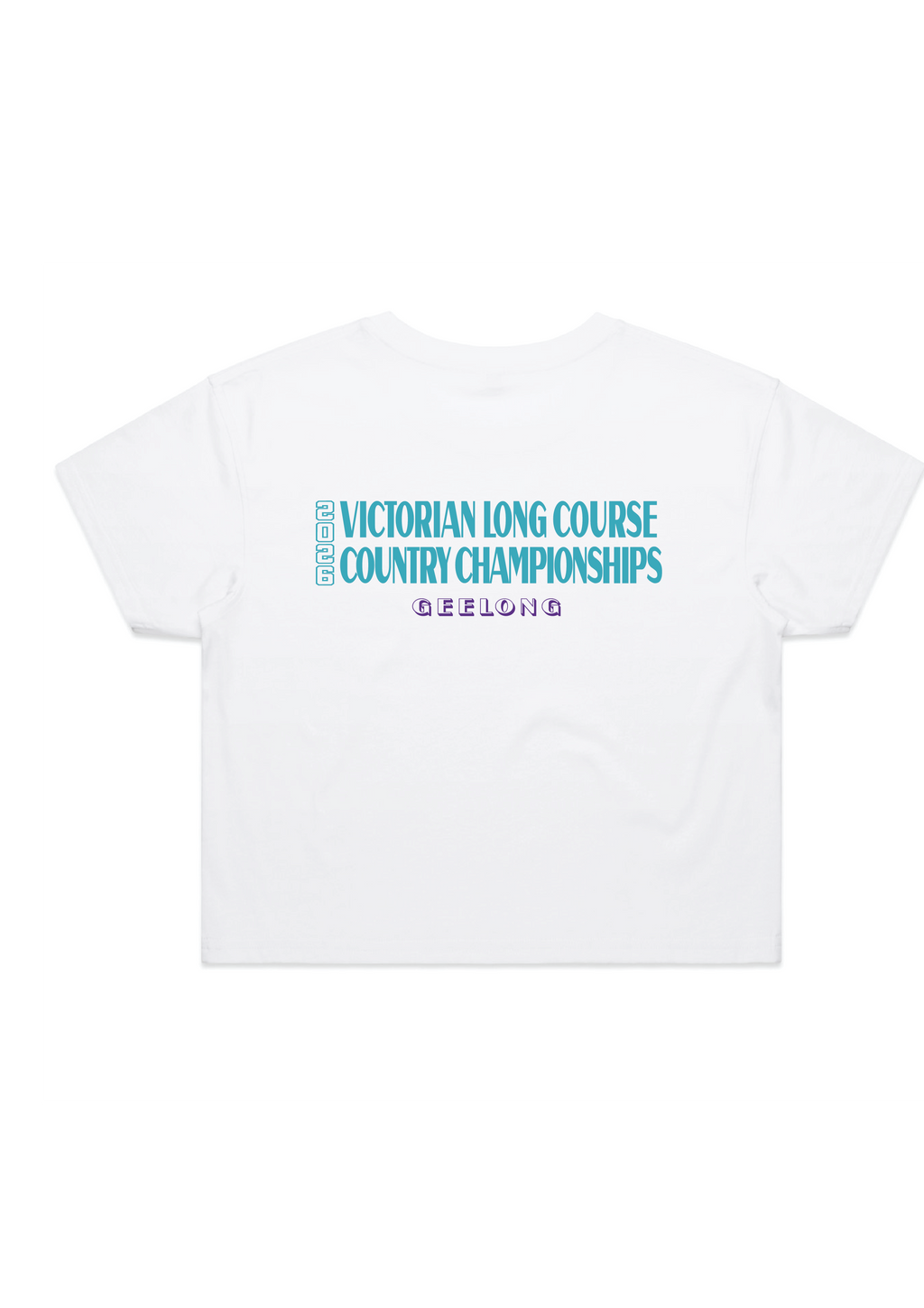 2026 VICTORIAN COUNTRY LONG COURSE CHAMPIONSHIP CROP SHORT SLEEVE TEE - WHITE