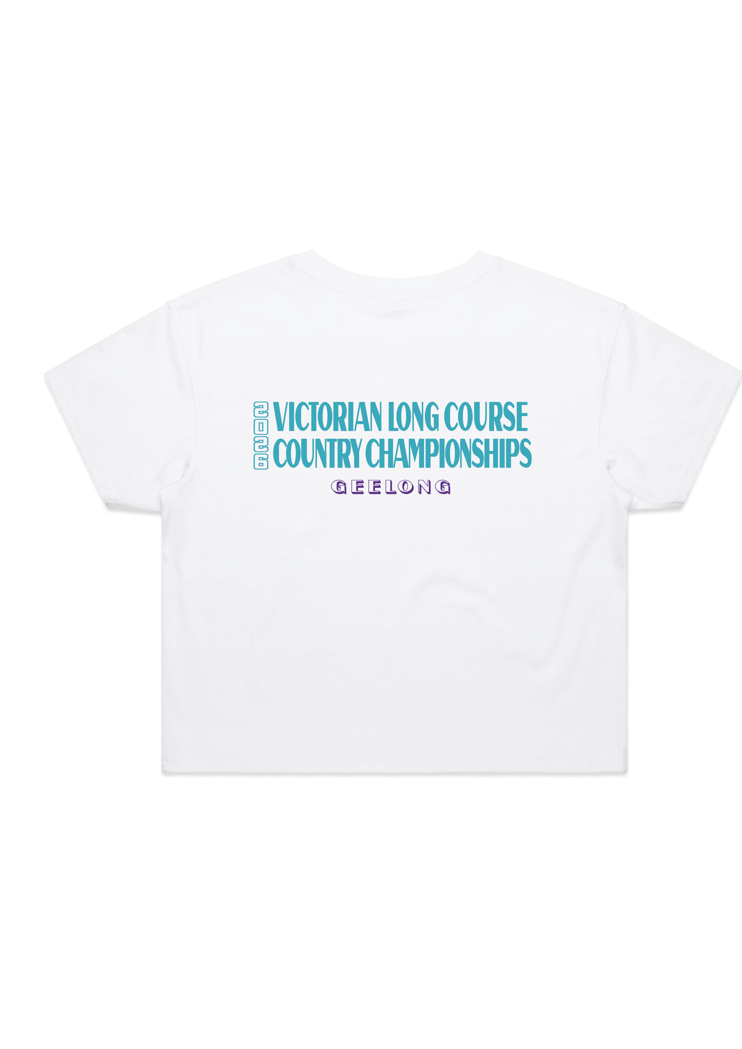 2026 VICTORIAN COUNTRY LONG COURSE CHAMPIONSHIP CROP SHORT SLEEVE TEE - WHITE